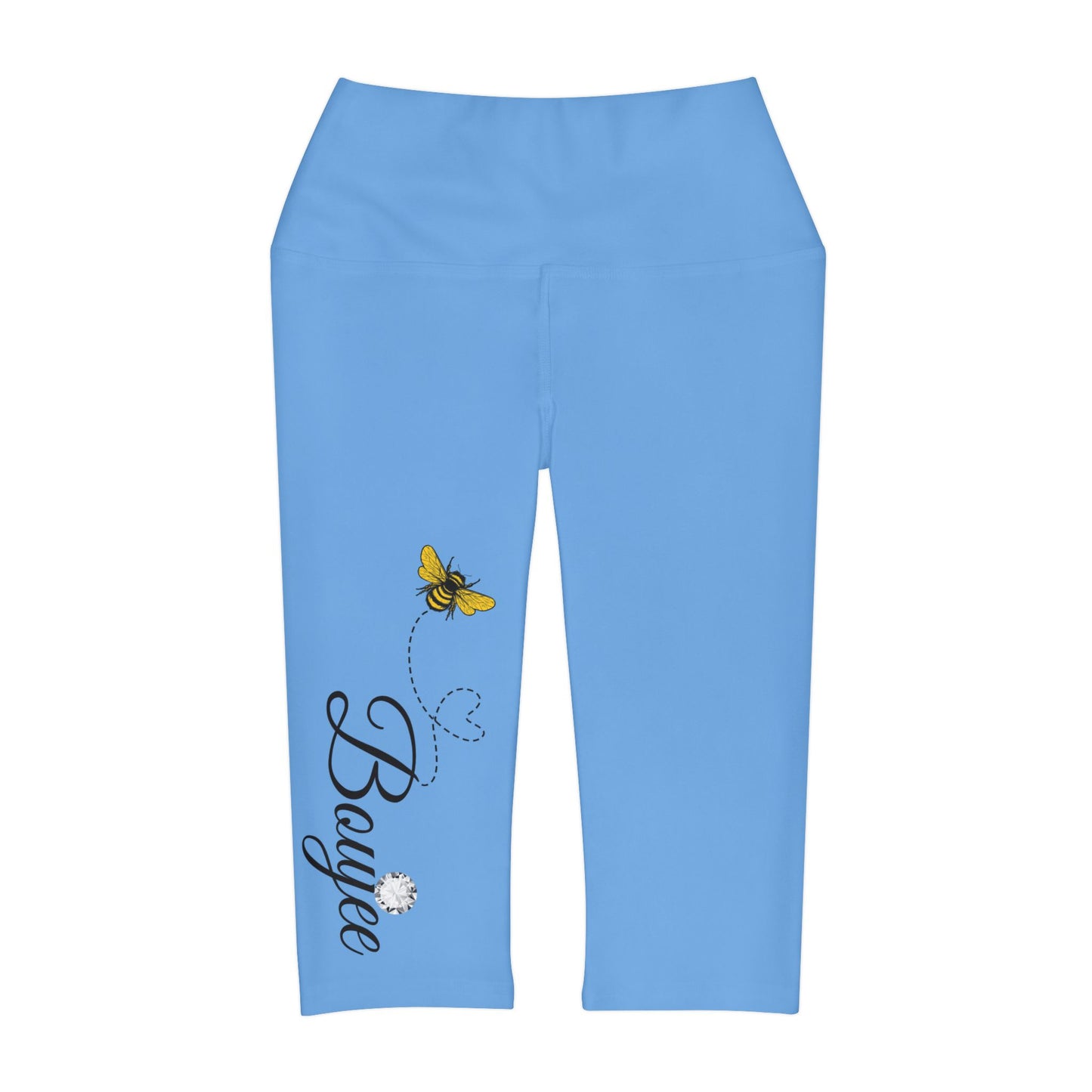 "Bee" Boujee - Capri Leggings BLUE