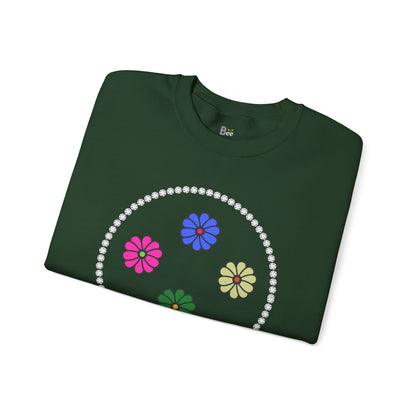 Boujee Mini Flowers - Heavy Blend™ Dark Colors Crewneck Sweatshirt