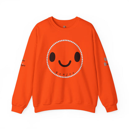 Boujee Smiley Face - Heavy Blend™ Light Colors Crewneck Sweatshirt