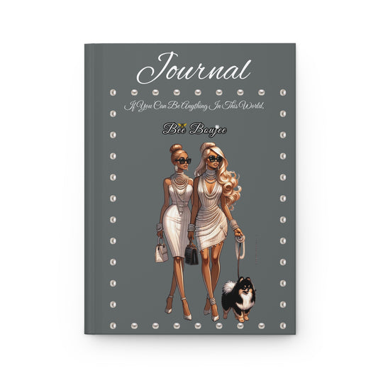 Hardcover "Bee" Boujee PEARLS Stroll 02 - Journal Matte GREY