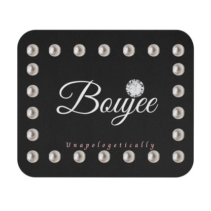 Boujee in Pearls Mouse Pad BLACK (Rectangle)