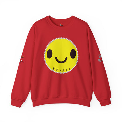Boujee Smiley Face Yellow - Heavy Blend™ Light Colors Crewneck Sweatshirt