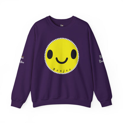 Boujee Smiley Face Yellow - Heavy Blend™ Dark Colors Crewneck Sweatshirt