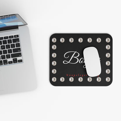 Boujee in Pearls Mouse Pad BLACK (Rectangle)
