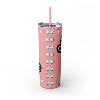 Boujee Unapologetically in DIAMONDS - Skinny Tumbler with Straw, 20oz