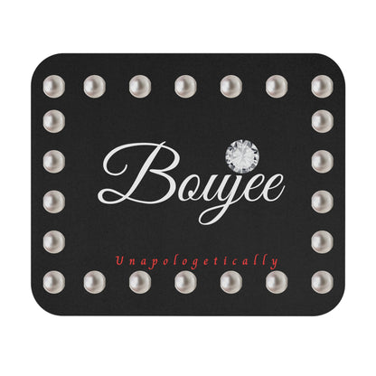 Boujee in Pearls Mouse Pad BLACK (Rectangle)