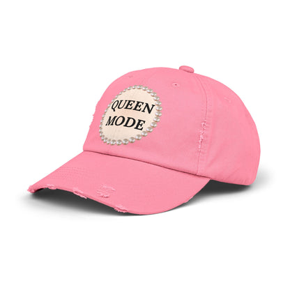Queen Mode - Distressed Pearl-Emblem Cap