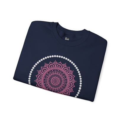 Boujee Burst Pink - Heavy Blend™ Dark Colors Crewneck Sweatshirt