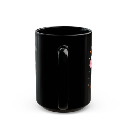 Halloween Booo in Booujee BLACK Mug 15oz BROWN SKIN TONE