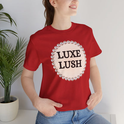 Luxe Lush Pearl-Framed Statement Tee