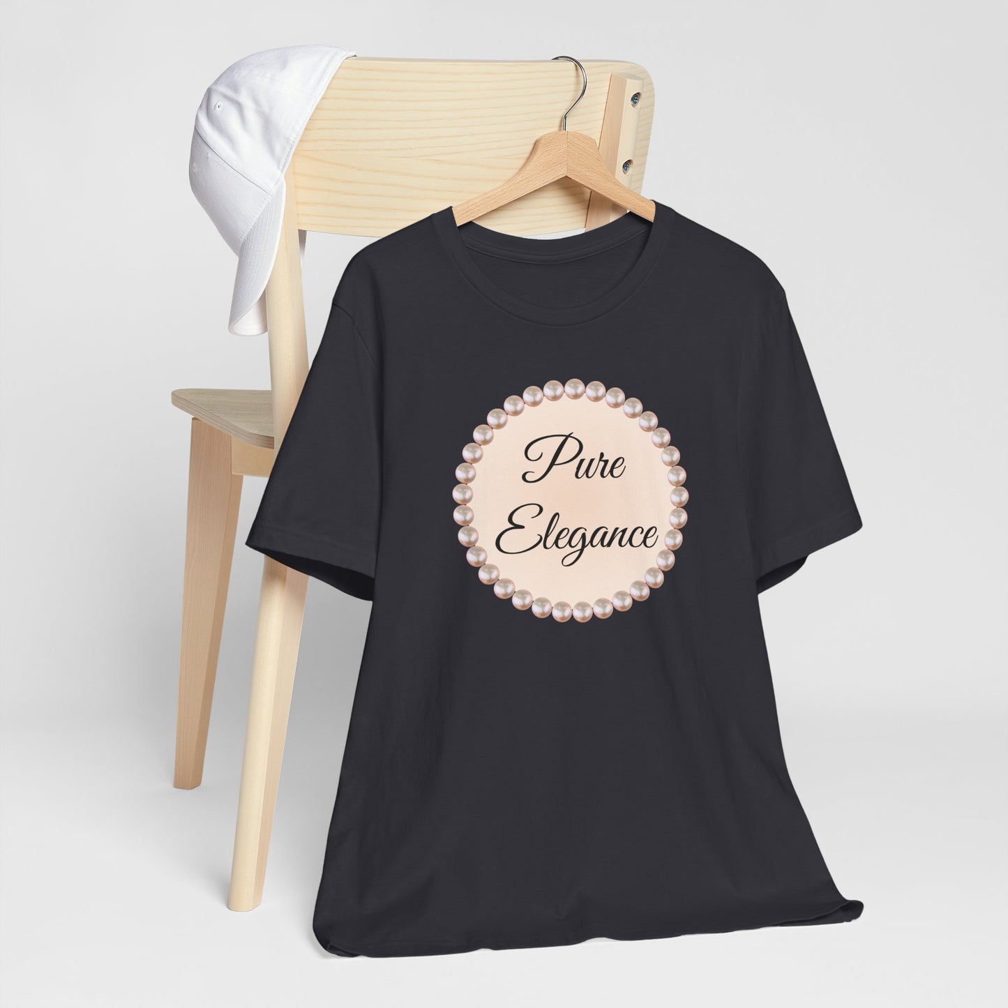 Pure Elegance Pearl-Framed Jersey Tee