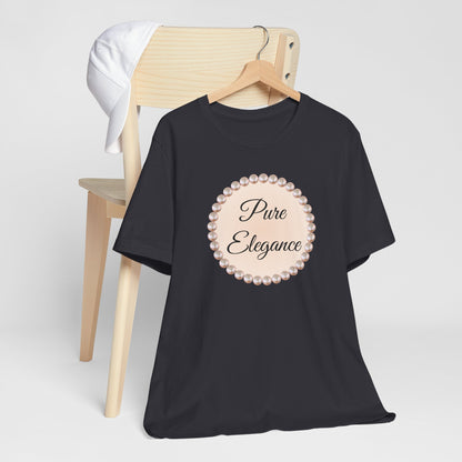 Pure Elegance Pearl-Framed Jersey Tee