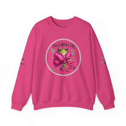 Boujee Frog I'm Fabulous And I Know It - Heavy Blend™ Light Colors Crewneck Sweatshirt