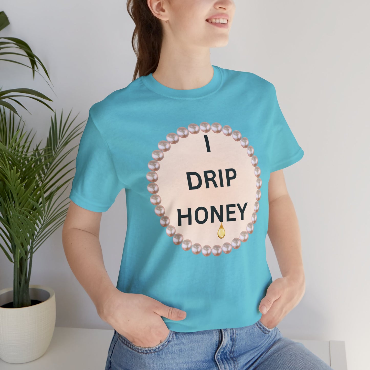 I Drip Honey Pearl-Framed Luxe Tee