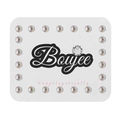 Boujee in Pearls Mouse Pad WHITE (Rectangle)
