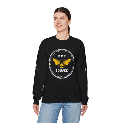 Unapologetically Boujee, Boujee Unapologetically - Heavy Blend™ Dark Colors Crewneck Sweatshirt