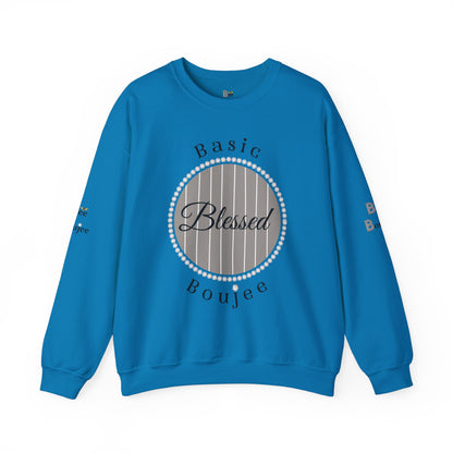 Basic Boujee Blessed - Heavy Blend™ Light Colors Crewneck Sweatshirt