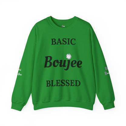 Basic Boujee Blessed - Heavy Blend™ Light Colors Crewneck Sweatshirt