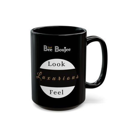 Boujee in Diamonds - Mug BLACK 15oz