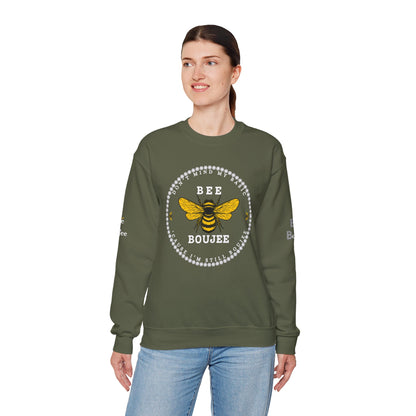 Don't Mind My Basic 'Cause I'm Still Boujee - Heavy Blend™ Dark Colors Crewneck Sweatshirt