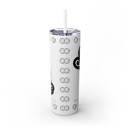 Boujee Yet Humble & Basic in DIAMONDS - Skinny Tumbler with Straw, 20oz