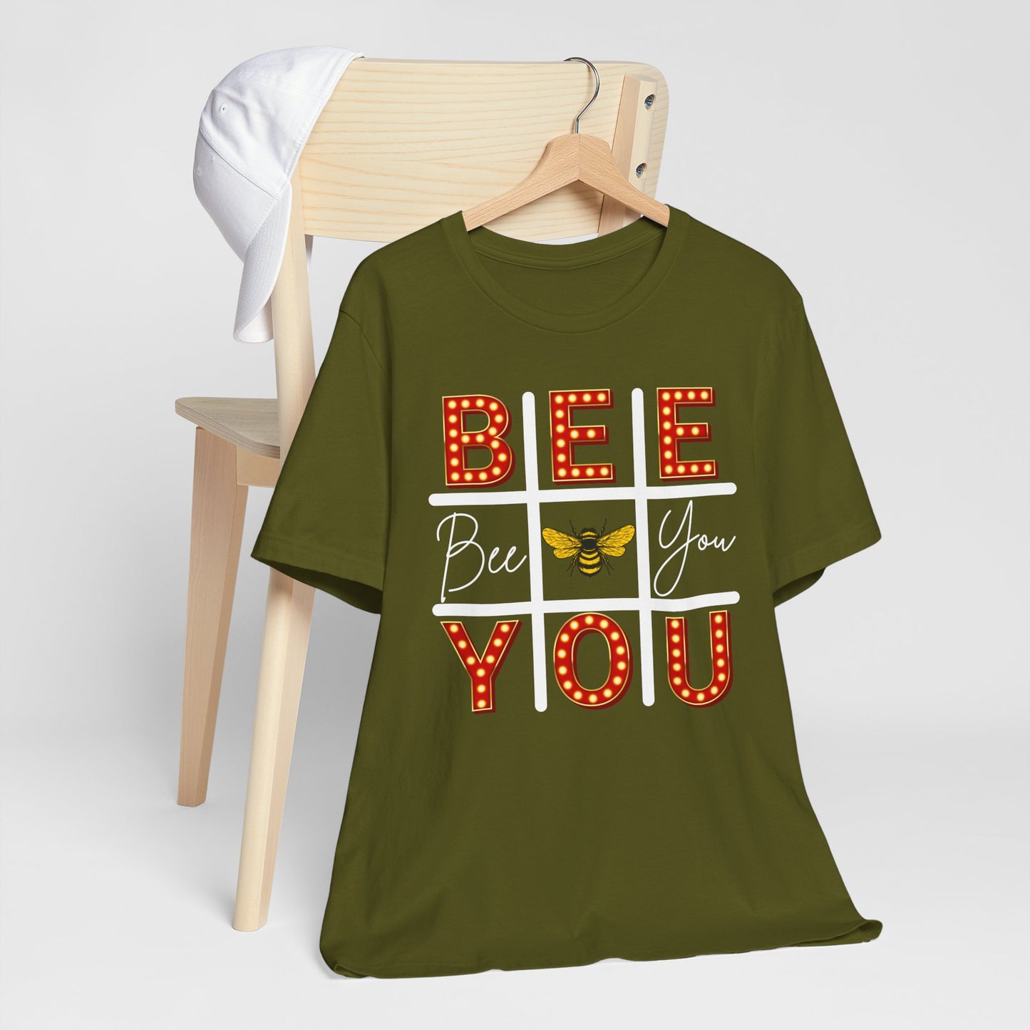 Bee You Marquee Tic-Tac-Toe Tee Dark Tee