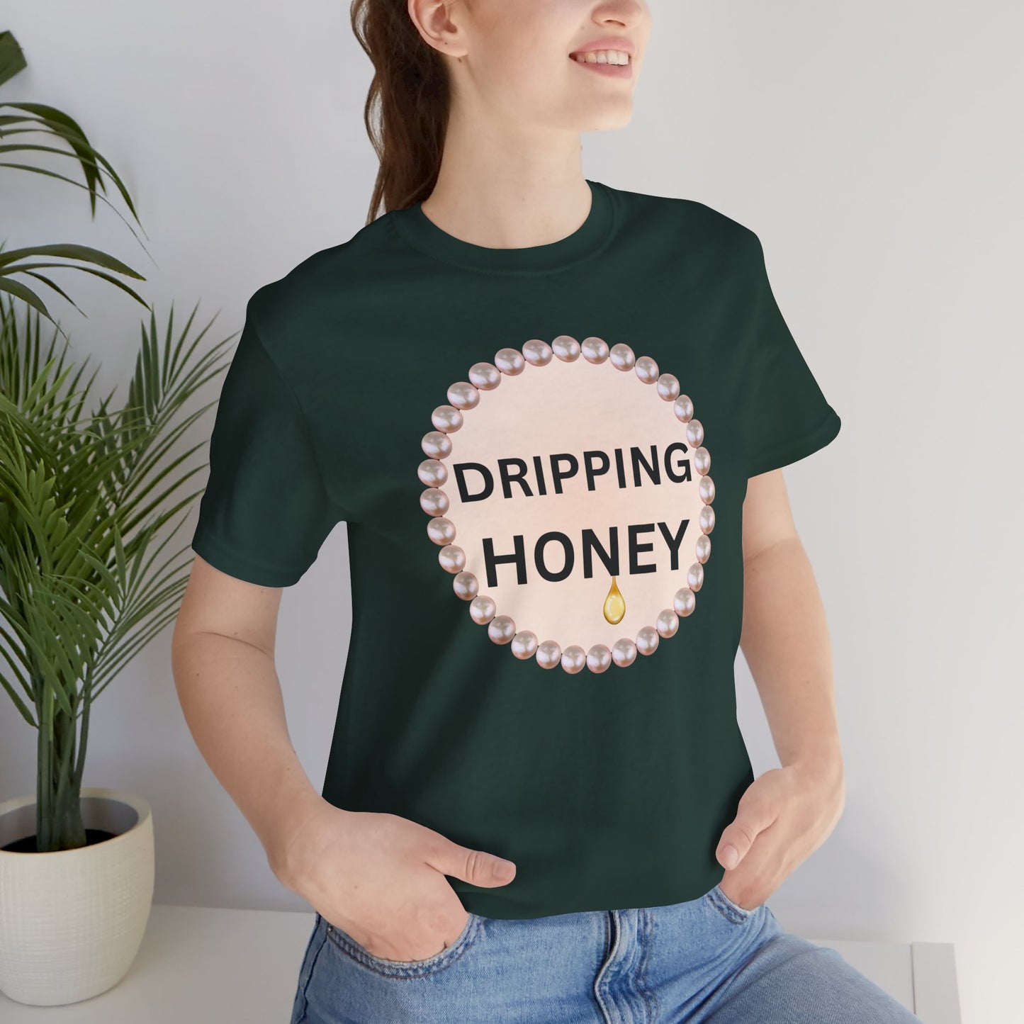 Dripping Honey Pearl-Framed Luxe Tee