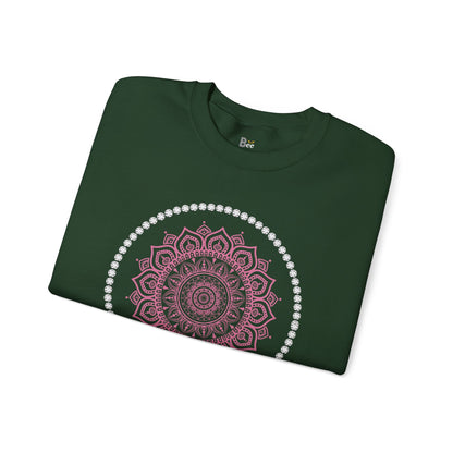Boujee Burst Pink - Heavy Blend™ Dark Colors Crewneck Sweatshirt