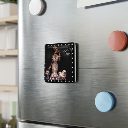 Feeling Boujee in PEARLS - Porcelain Magnet 03, Square BLACK