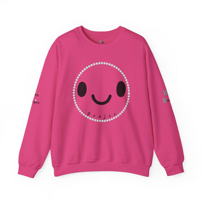 Boujee Smiley Face - Heavy Blend™ Light Colors Crewneck Sweatshirt