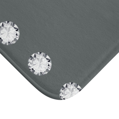Beeing Boujee - Bath Mat GREY with DIAMONDS