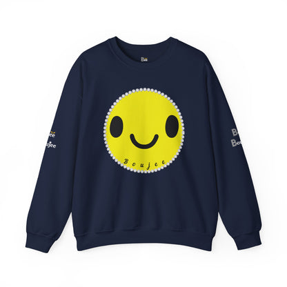 Boujee Smiley Face Yellow - Heavy Blend™ Dark Colors Crewneck Sweatshirt