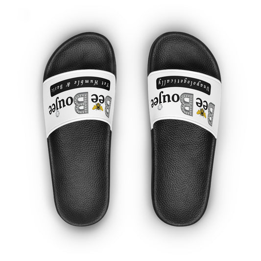 Bee Boujee Signature Logo Slides — Black & White