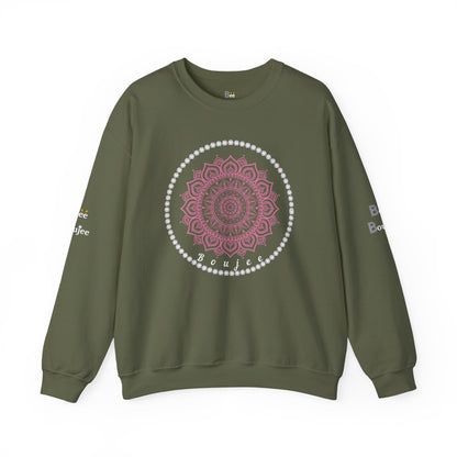 Boujee Burst Pink - Heavy Blend™ Dark Colors Crewneck Sweatshirt