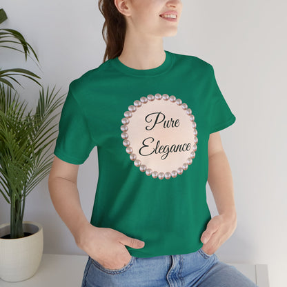 Pure Elegance Pearl-Framed Jersey Tee