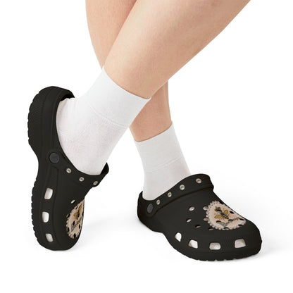 Bee Boujee Black Clogs with Charms
