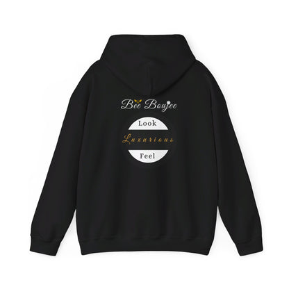 Halloween Booo in Boooujee Heavy Blend™ Hooded Sweatshirt - BROWN SKIN TONE