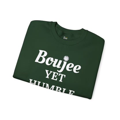 Boujee Yet Humble & Basic - Heavy Blend™ Dark Colors Crewneck Sweatshirt