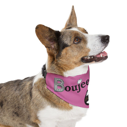 Boujee Barker Bandana PINK - Pet Collar EXTRA LARGE