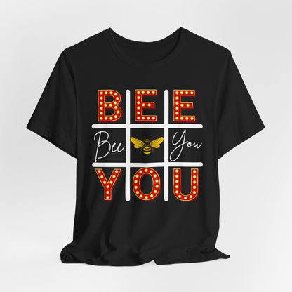 Bee You Marquee Tic-Tac-Toe Tee Dark Tee
