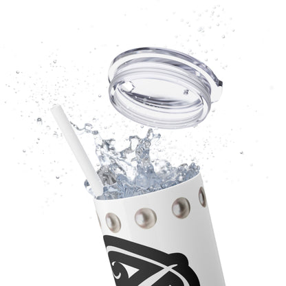 Boujee Unapologetically in PEARLS - Skinny Tumbler with Straw, 20oz