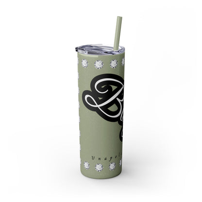 Boujee Unapologetically in DIAMONDS - Skinny Tumbler with Straw, 20oz