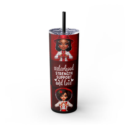 Boujee Sorority Girls - Skinny Tumbler with Straw, 20oz