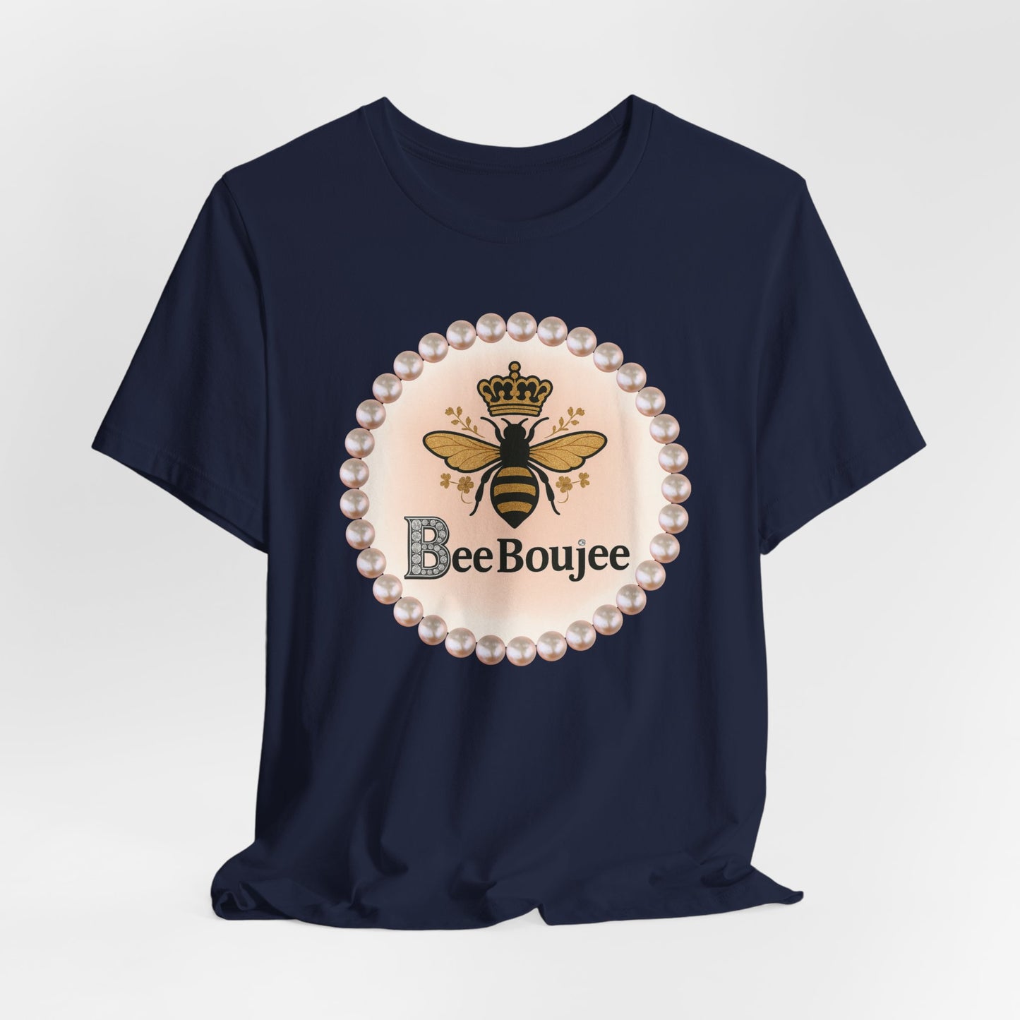 Customizable Bee Boujee Pearl Emblem Tee
