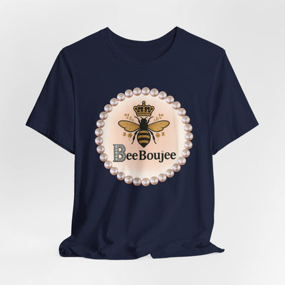 Customizable Bee Boujee Pearl Emblem Tee