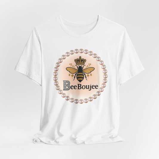 Customizable Bee Boujee Pearl Emblem Tee