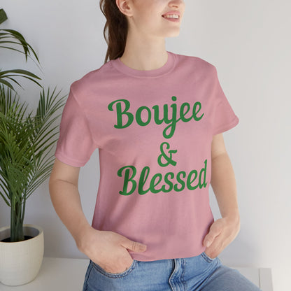 CUSTOMIZABLE Boujee & Blessed Jersey Tee