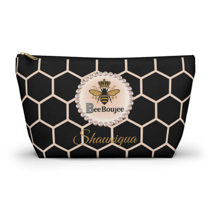 Personalized Bee Boujee T-Bottom Accessory Pouch - 2 Sizes and 3 Designs