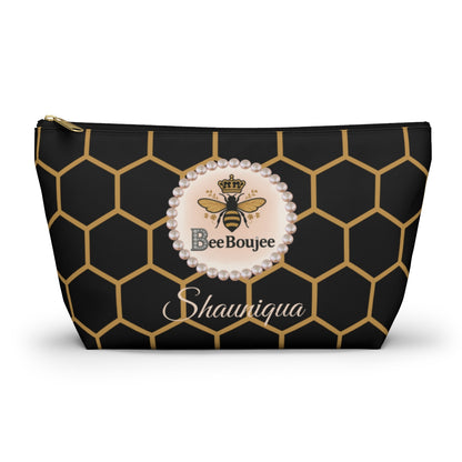 Personalized Bee Boujee T-Bottom Accessory Pouch - 2 Sizes and 3 Designs