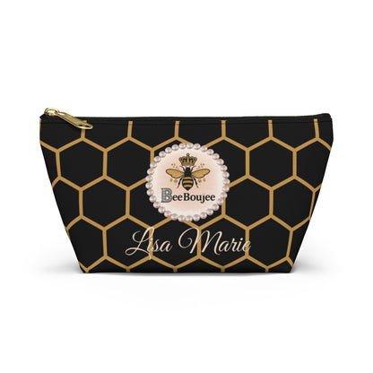 Personalized Bee Boujee T-Bottom Accessory Pouch - 2 Sizes and 3 Designs